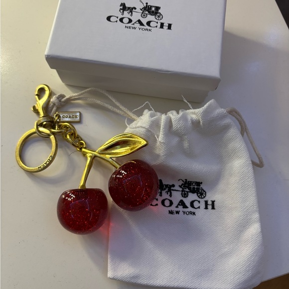 Coach Glittery Red Cherry Key Holder - Picture 3 of 3